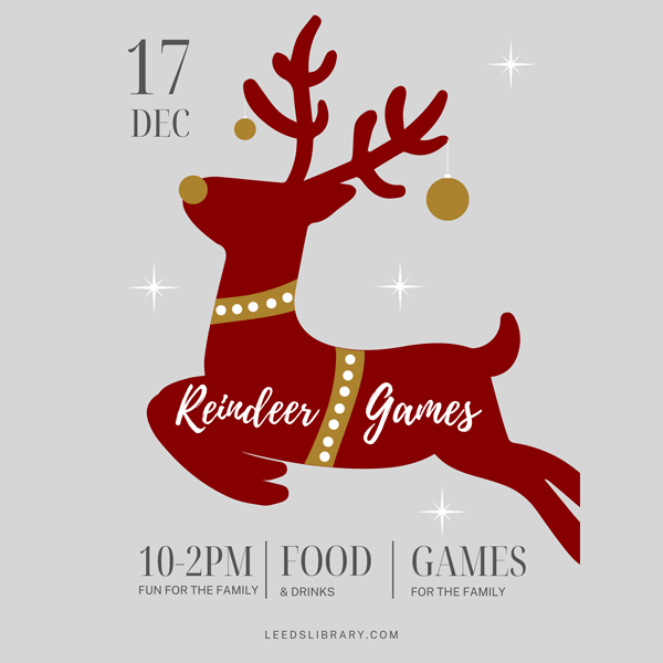 Join in All the Reindeer Games we have at the Leeds Jane Culbreth Library this Saturday, December 17th from 10am-20m. Drop in with your friends and family for some silly games, photo opportunities and snacks. Call 205.699.5962 for more information.